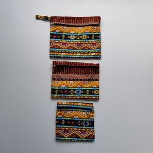 BALIKBAYAN Set of 3 Handmade  Pouches  